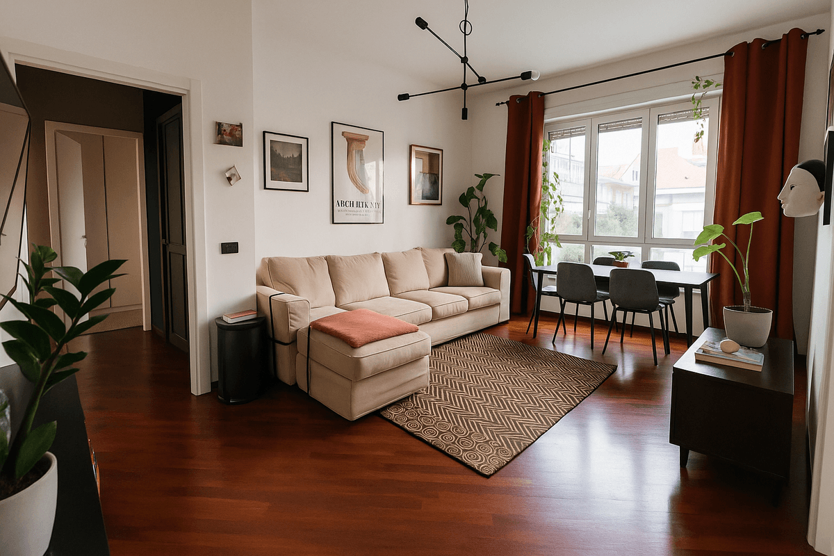 Beispiel 1: Wohnzimmer Transformation - Nach der Bearbeitung